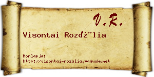 Visontai Rozália névjegykártya