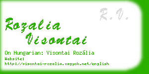 rozalia visontai business card