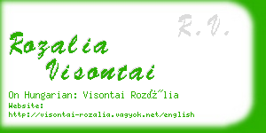 rozalia visontai business card
